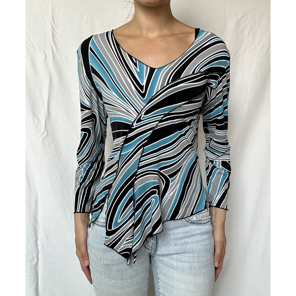Vintage Y2K Asymmetrical Graphic Top Fairy Festival Whimsigoth